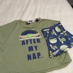 STAR WARS MANDALORIAN  SLEEPWAER SET BABY YODA SZ L